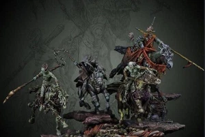 1/32 54mm 4pcs Resin Model Kit Warrior Horseman of the Apocalypse Unpainted - Picture 1 of 2
