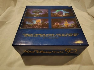 Walt Disney World Parks 50th Anniversary 500 Pc Puzzle Set (3 Unopened, 1 Open) - Picture 1 of 8