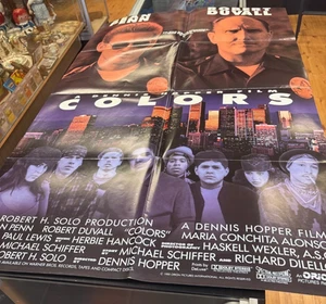 Colori (1988) Locandina originale piegata film 27x41 Sean Penn Robert Duvall - Foto 1 di 1