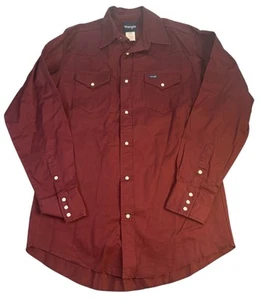 Wrangler Hemd Herren Large Tall Brushpopper Cowboy Burgund - Bild 1 von 10
