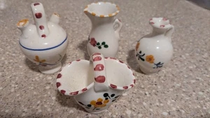 Miniature Pottery From Germany Four Pieces - Picture 1 of 7