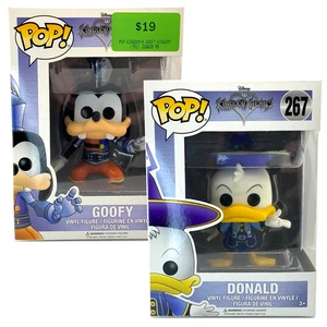 FUNKO POP! Kingdom Hearts Goofy & Donald set Gamestop Hot Topic Exclusives - Picture 1 of 14