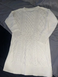 GAP Girls Cable Knitted Dress Age 6-7 Years S - Picture 1 of 3