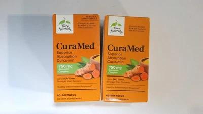 Terry Naturally CuraMed 750mg - Suplemento antioxidante 120 CT validade 27/08 - Imagem 1 de 2