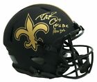 Drew Brees Signed Authentic FS Eclipse Helmet w/ "1st To 80k Pass Yds" BAS