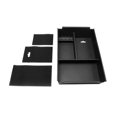 Black Center Console Armrest Organizer Tray Storage Box Fits 2009-2013 Ford F150 Foto 1 de 4