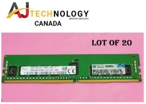 Lot of 20 HP 16GB DDR4-2400 RAM 1Rx4 PC4-2400T 805349-B21 819411-001 809082-091 - Picture 1 of 5