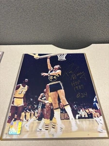 Foto firmada por Rick Barry 8" x 10" Insc "HOF 1987" - Warriors - NBA - Baloncesto - Imagen 1 de 3