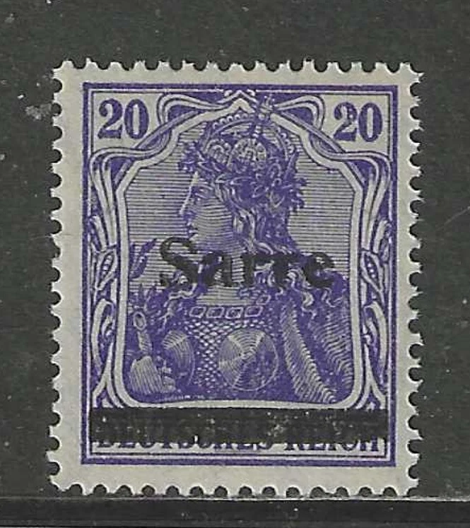 Germany 1920  plebiscite SAAR  20 Pf. Germania issue with overprint mint** - Image 1 of 1
