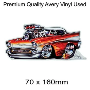 57 CHEVY CHEVROLET Decal Sticker Vintage Americana Rat Rod Hot Rod Stickers - Bild 1 von 1