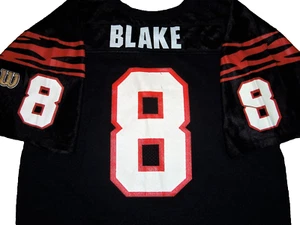 VTG 90's JEFF BLAKE CINCINNATI BENGALS NFL WILSON JERSEY YOUTH (18-20) XL NICE! - Picture 1 of 4