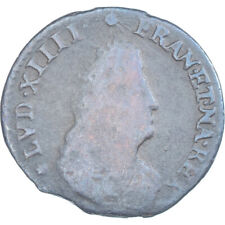 [#1174761] Coin, France, Louis XIV, 2 Deniers, 1696, Strasbourg, VF, Copper, KM:
