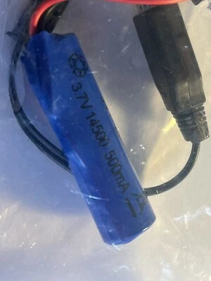 Spare Battery And Charger For Water Gun Auto Gel Gun 3.7v 14500 500mAh - Image 1 of 4