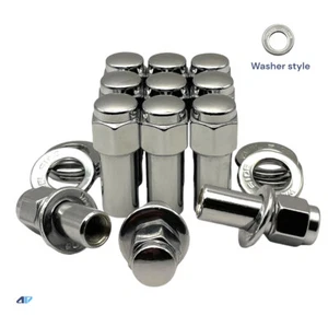 10-Lug Nuts 1/2-20 Closed End Chrome SST Mag Nut 1.38” Shank Cragar Washer Ford - Picture 1 of 10