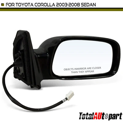 Espejo retrovisor eléctrico negro para Toyota Corolla 2003 2004 2005 2006-2008 delantero derecho Foto 1 de 4