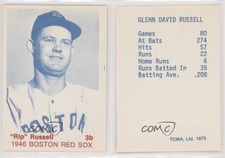 1975 TCMA 1946 Boston Red Sox Blue Back Rip Russell