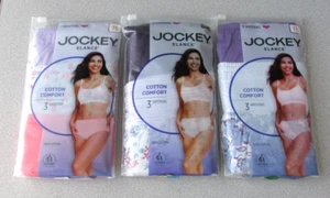 *SEE ALL COLORS* 3-PACK WOMENS JOCKEY ELANCE COTTON COMFORT HIPSTERS SZ 7 LARGE - Picture 1 of 17