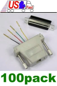 Lot100pack DB25-pin Female~RJ-11 4wire 6P4C Jack Modular Adapter Aux/Data/Phone - Picture 1 of 1