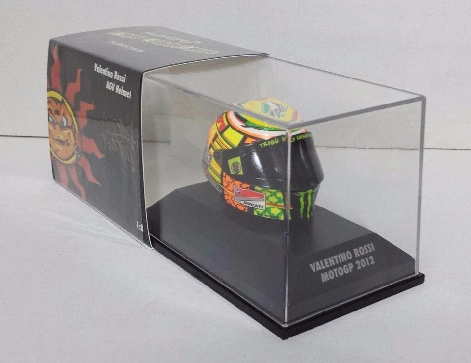 MODELLINO CASCO HELMET 1:8 MINICHAMPS VALENTINO ROSSI DUCATI MOTOGP 2012 DIECAST - Immagine 1 di 4
