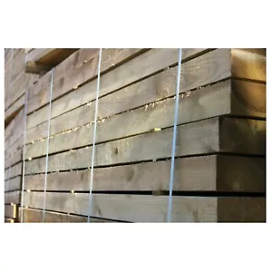 Pack of 5 Green Treated Railway Sleepers Timber 200x100mm x 2.4m - Picture 1 of 4