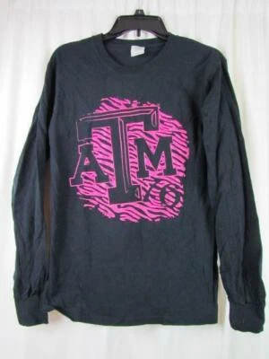 Camisa negra manga larga Texas A&M para mujer logotipo rosa talla pequeña Foto 1 de 4