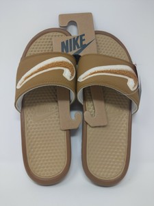 nike slippers gold