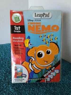 LeapFrog LeapPad Disney Pixar Finding Nemo 1st Grade Reading Book & Cartridge - Image 1 of 3