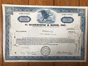DECO =  H. WARSHOW & SONS INC.  (USA) (Z1) - Picture 1 of 1