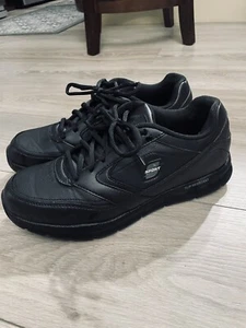 Skechers Sport Men's Work Relaxed Fit Slip Resistant Work Shoes Black 10,5 - Picture 1 of 9