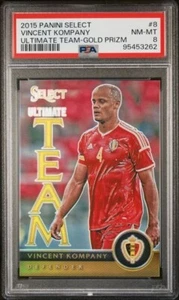 2015-16 Panini Select Ultimate Team Gold #8 Vincent Kompany/10 PSA 8 POP 1 - Imagen 1 de 2