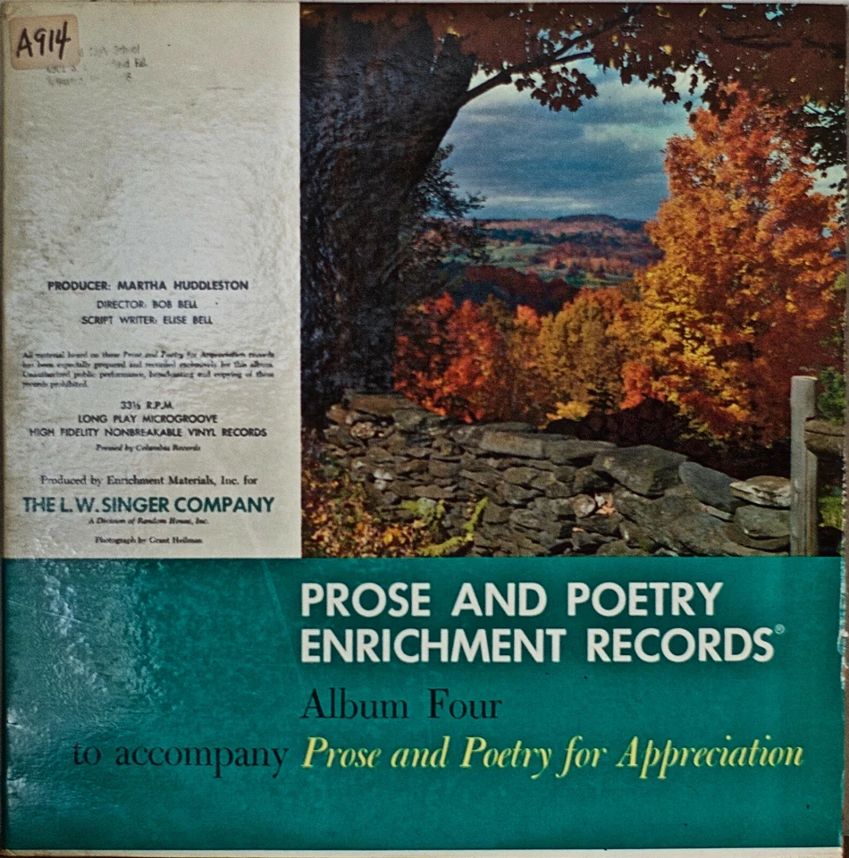 PROSE AND POETRY ENRICHMENT RECORDS ALBUM 4-NM1963? 2LP HEAVY GATEFOLD - Image 1 of 1