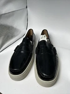 G.H. Bass & Co Men's Black Leather Slip Ons 12M New With Defects - Picture 1 of 4