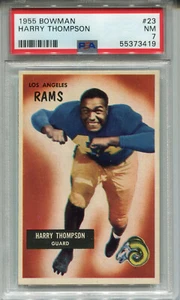 1955 Bowman #23 Harry Thompson PSA 7 NM Los Angeles Rams - Bild 1 von 2