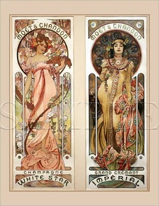 8.5x11 Vintage Alphonse Mucha Fine Art Nouveau Print Picture Poster Women Old - Picture 1 of 1