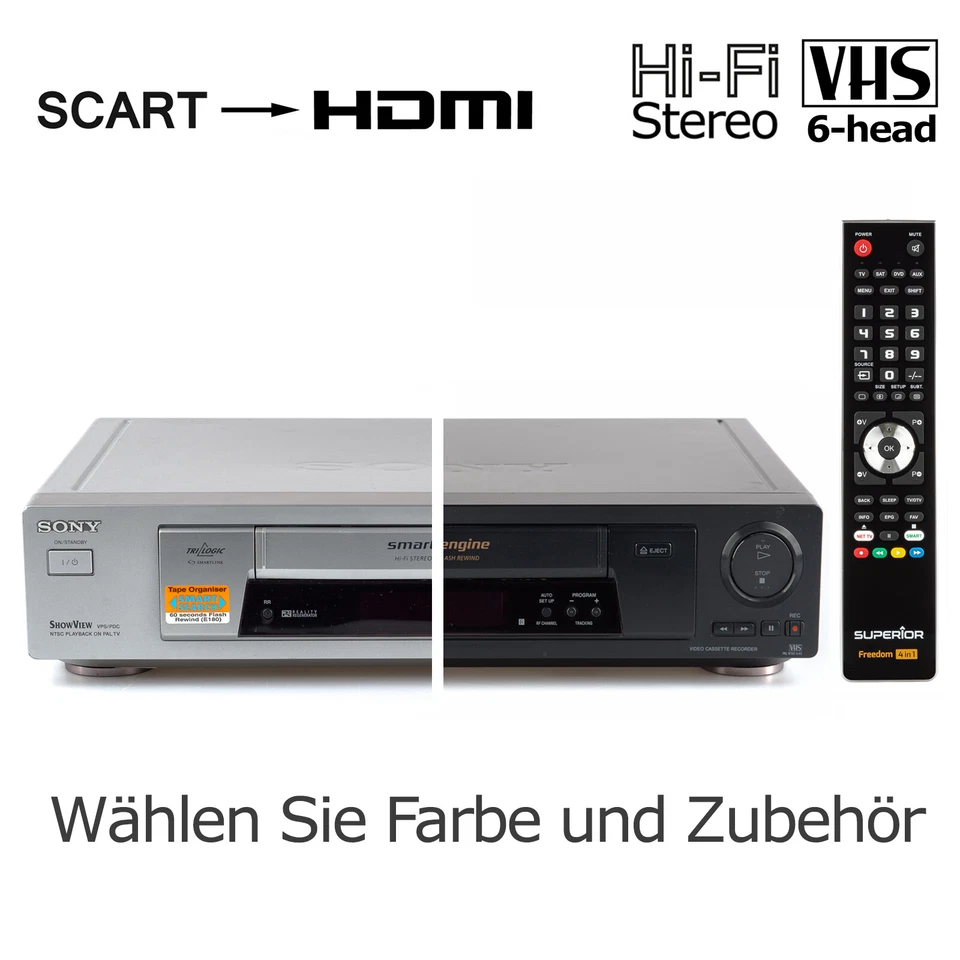 Sony VHS Videorecorder / 6 Kopf / werkstattgeprüft 1 Jahr Garantie - Bild 1 von 1