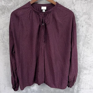 A New Day Corbata Frontal Texturizada Abotonada Top XL Manga Globo Caprichoso Oficina  - Imagen 1 de 12