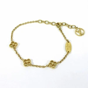 Louis Vuitton Flower Bracelet Gold 6.1-7.5" Adjustable USED with Box - Picture 1 of 8