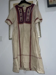 vestido bordado tostado talla 8 - Imagen 1 de 6