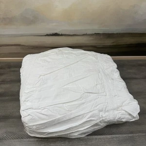 Pottery Barn Teen LoveShackFancy Sweet Bows King Duvet Cover Ivory Wrinkled NWOT - Picture 1 of 7