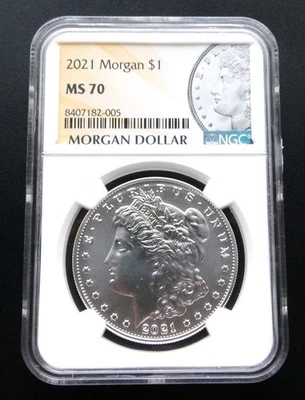 2021-P Silver Morgan Dollar NGC MS70 Certified - Image 1 of 2