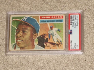 Hank Aaron 1956 Topps #31 Braves Henry ICONIC Vintage HOF New Label PSA 2 - Picture 1 of 2