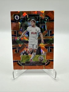 2023-24 Panini Select Dejan Kulusevski #88 naranja hielo agrietado Prizm #005/145 - Imagen 1 de 2