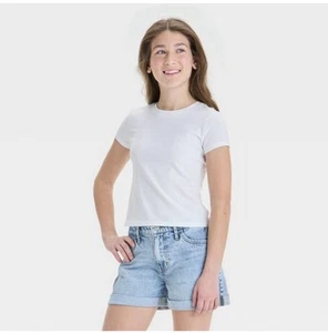 Girls Short Sleeve Seamed Shirt White - Art Class XXL (16/18) - Picture 1 of 3