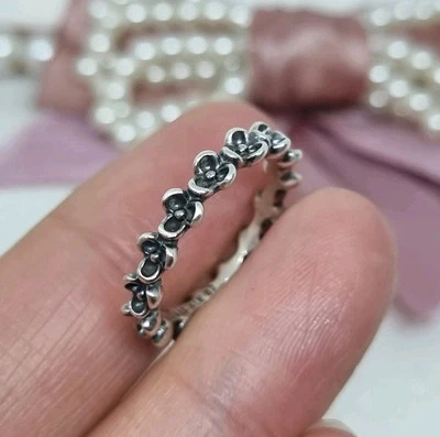 Genuine Pandora Floral Flower Wanda’s Garden Ring  Size 52 💕 925 ALE - Image 1 of 4