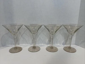 Vintage (4) DOROTHY THORPE Gold Fleck Champagne/Martini Glasses Mid Century - Picture 1 of 5