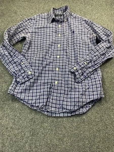 Polo Ralph Lauren Hemd Herren Small Blau Kariert Langarm Knopfleiste - Bild 1 von 19