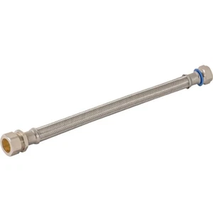 18 Inch Steel-Flex Water Heater Connector, 3/4 Inch FIP Swivel x 3/4 Inch Com... - Picture 1 of 6