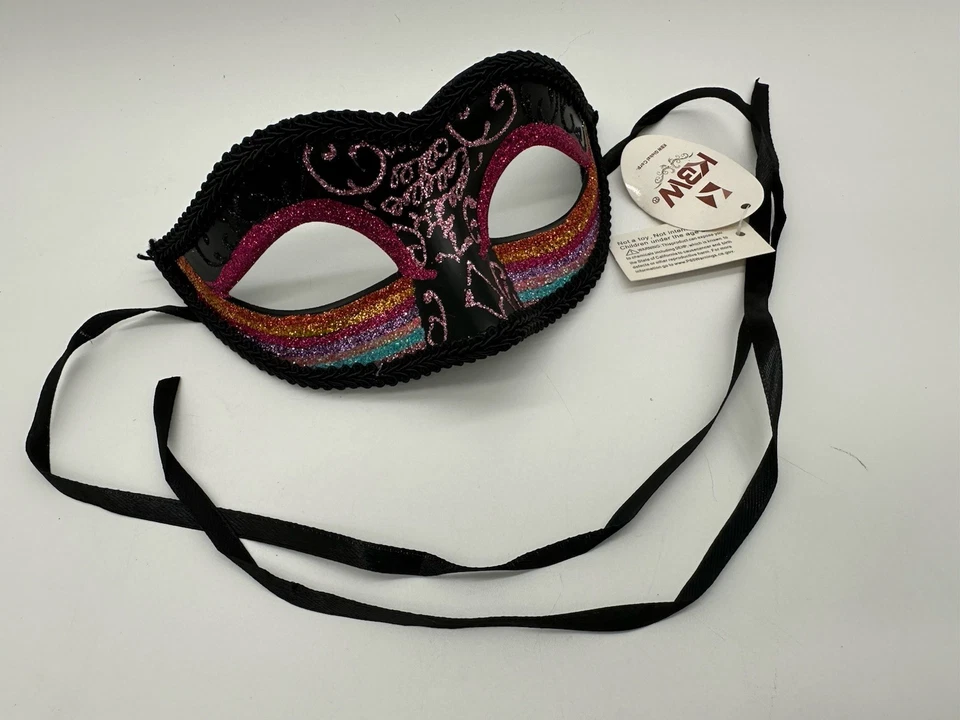 Colorful Glitter Masquerade Mask - Image 1 of 4