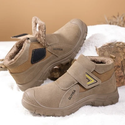 Steel Toe Sports Shoes Safety Trainers Fur Lined Work Boots Men Women Outdoor UK - Image 1 of 4