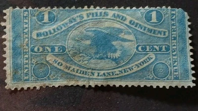 U.S.A MATCH AND MEDICINE STAMPS SCOTT RS124a. - Image 1 of 2